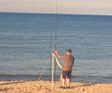 Beach Casting; Beach Fishing; SandScape;Norfolk; Barn & Beach;LifesaBeach